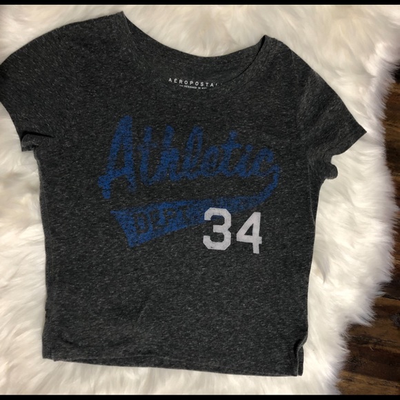 Aeropostale Tops - Aero Signature Crop Top Side Slits Dark Grey Small Aeropostale Tops - Aero Signature Crop Top Side Slits Dark Grey Small